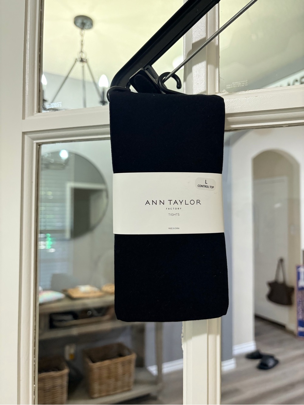 Ann Taylor Black Control Top Tights
